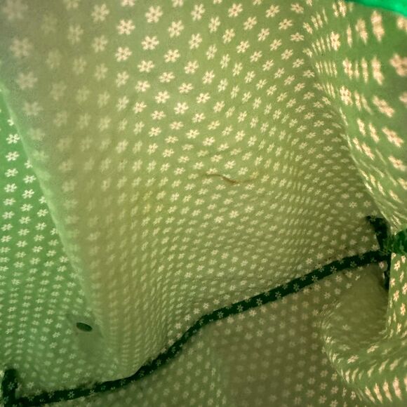 Vintage Y2K Lands' End Green Floral Shopper Tote Bag - Picture 4 of 9